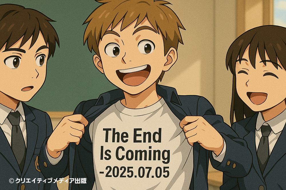 ２．学校と運命の7月5日Tシャツ　クリエイティブメディア出版　星野一星　武左　運命の7月5日　